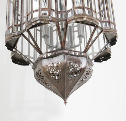 Large Clear Glass Moorish Mamounia Pendant Chandelier, Clear Glass – view 11