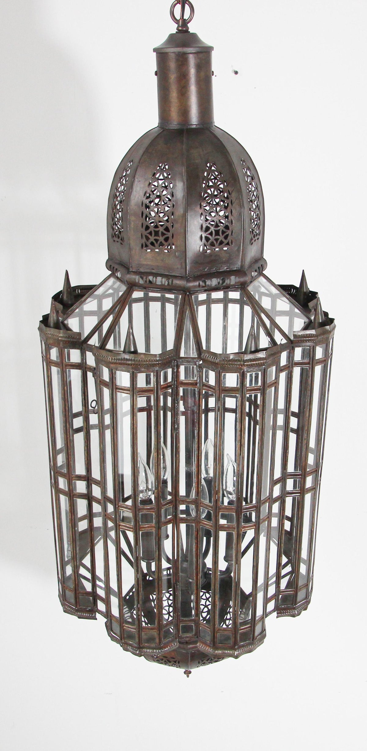 Large Clear Glass Moorish Mamounia Pendant Chandelier, Clear Glass – view 14