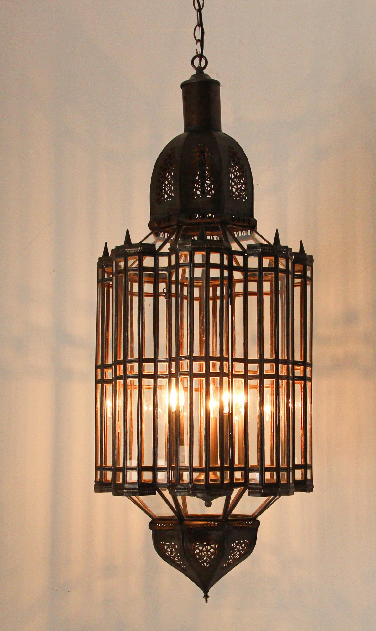 Large Clear Glass Moorish Mamounia Pendant Chandelier, Clear Glass – view 2