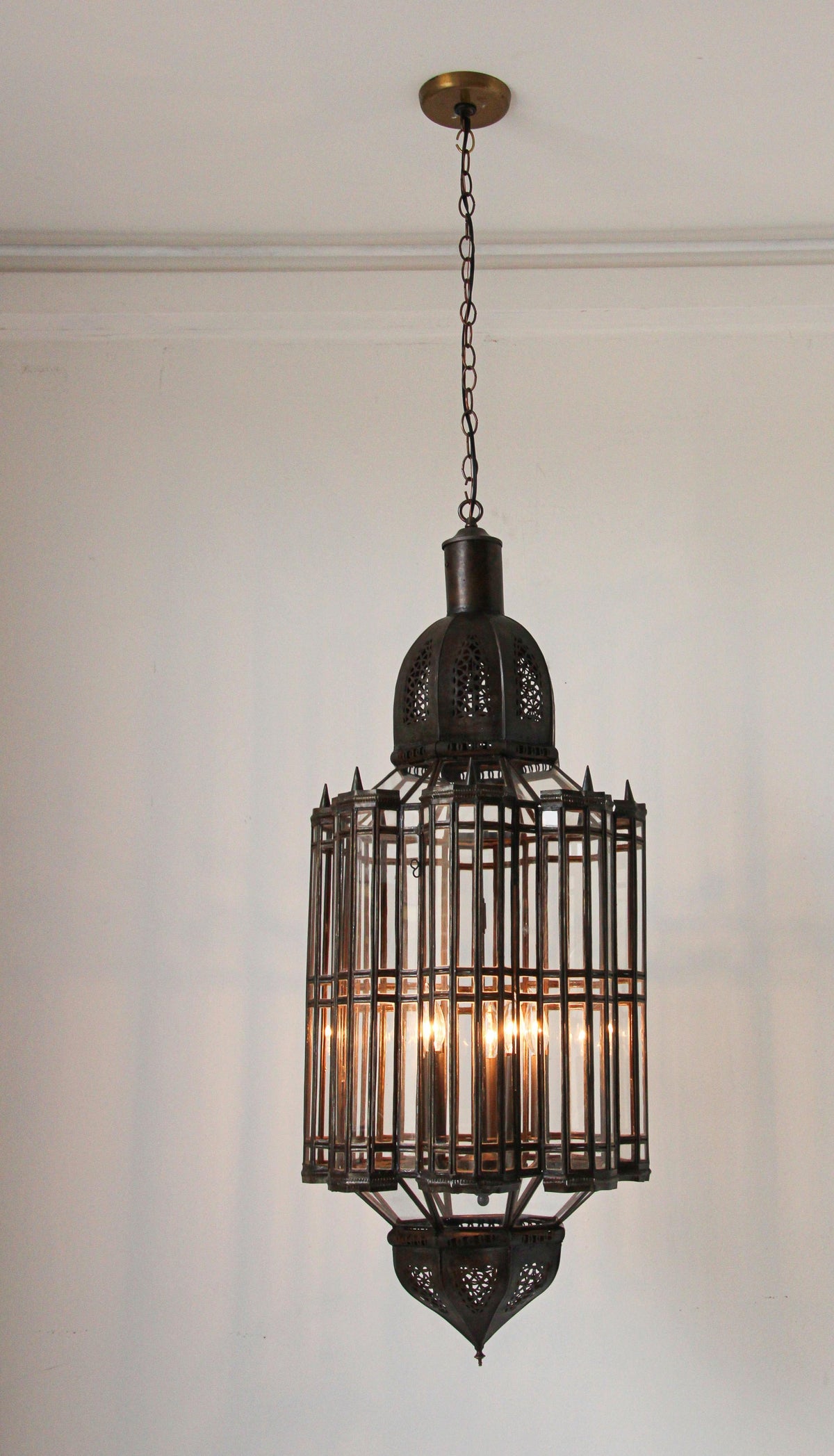 Large Clear Glass Moorish Mamounia Pendant Chandelier, Clear Glass – view 4