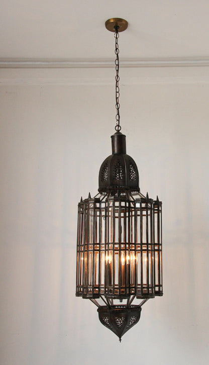 Large Clear Glass Moorish Mamounia Pendant Chandelier, Clear Glass – view 4