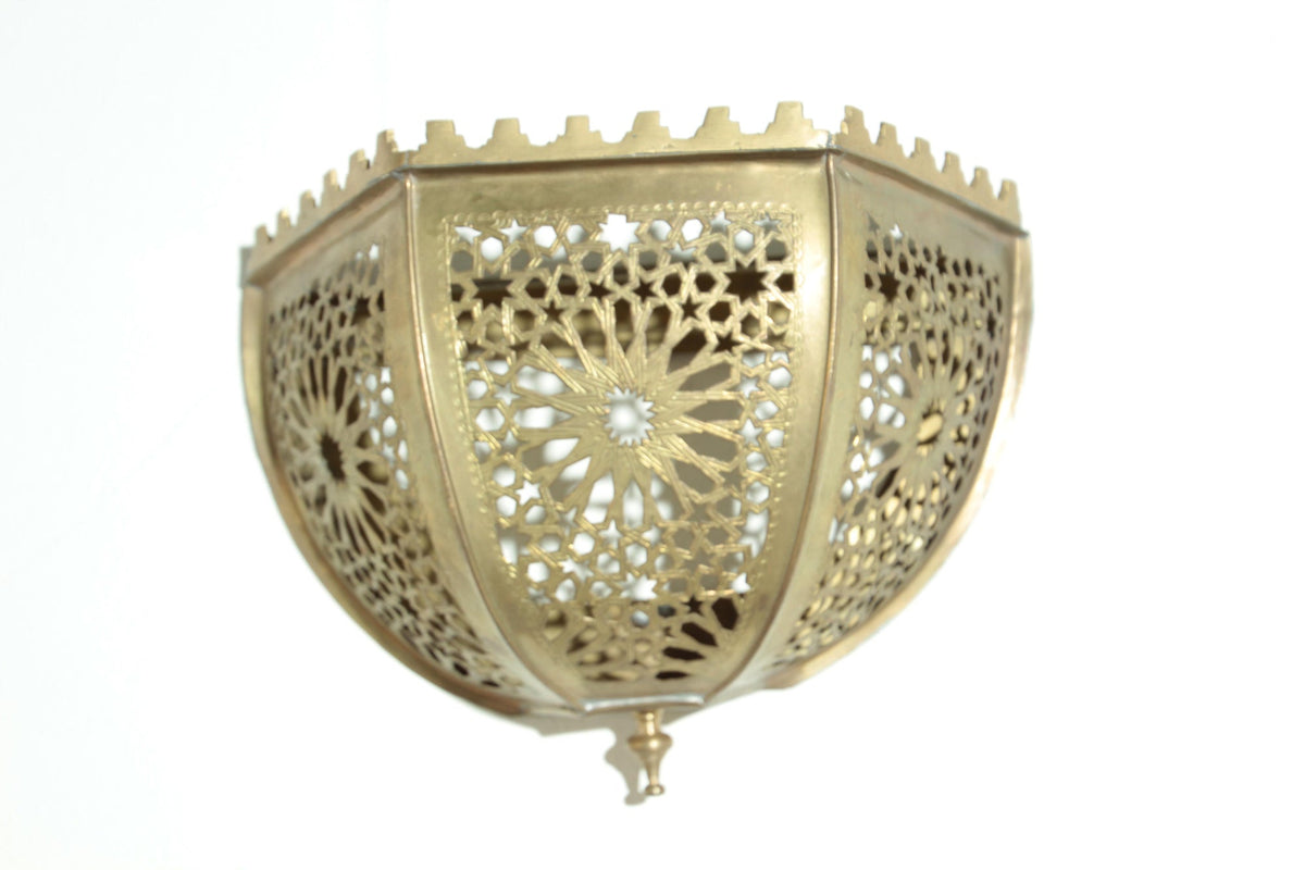 Handcrafted Brass Moorish Wall Sconce Shade by Berber Tribes, 1980 – view 2