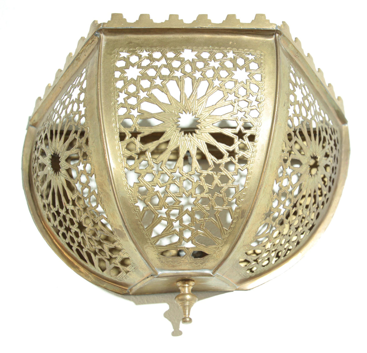 Handcrafted Brass Moorish Wall Sconce Shade by Berber Tribes, 1980 – view 3