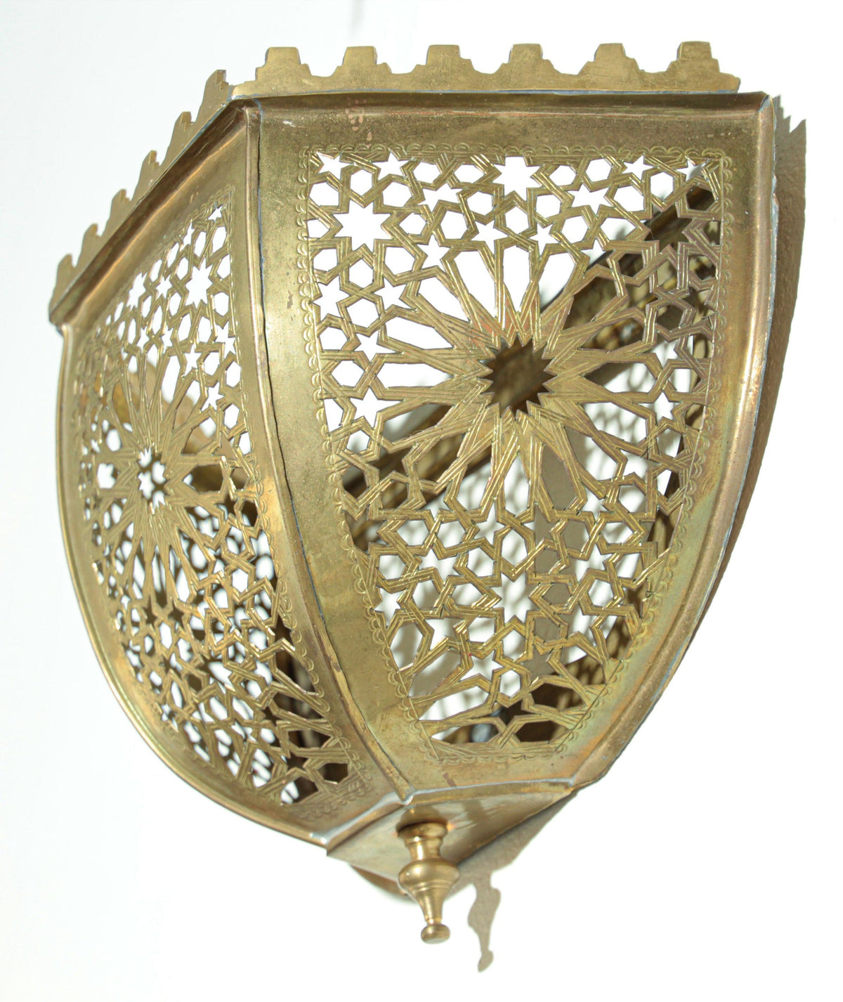 Handcrafted Brass Moorish Wall Sconce Shade by Berber Tribes, 1980 – view 4
