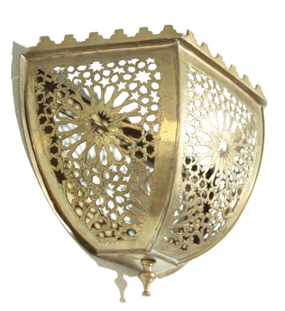 Handcrafted Brass Moorish Wall Sconce Shade by Berber Tribes, 1980 – view 6