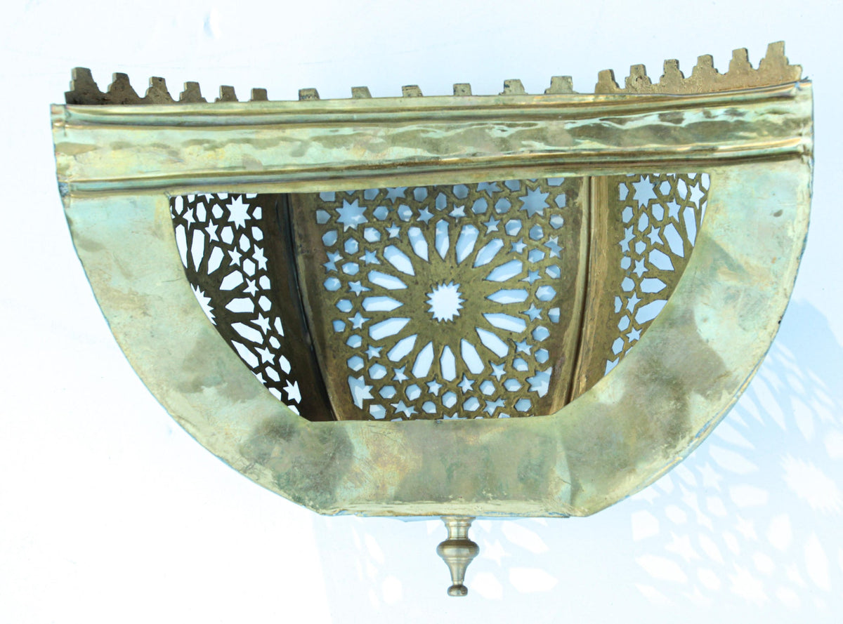Handcrafted Brass Moorish Wall Sconce Shade by Berber Tribes, 1980 – view 7
