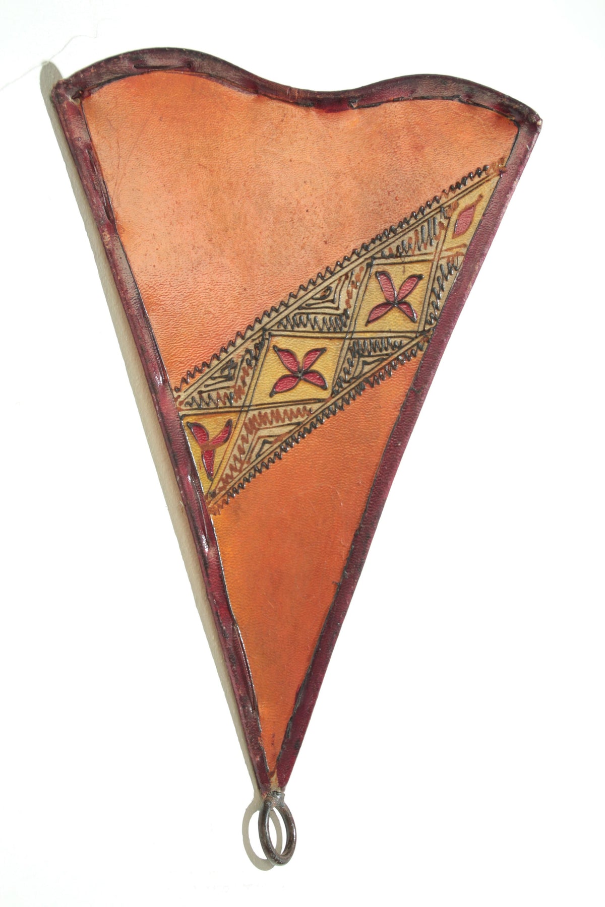 Vintage Parchment Tribal Art Wall Sconce North African – view 7