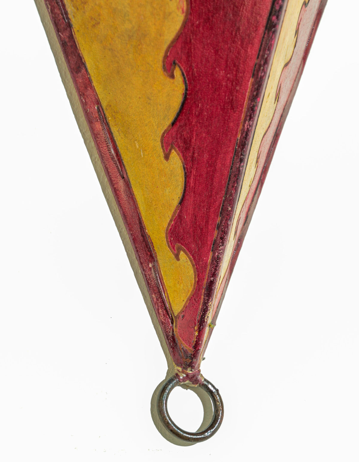 Handcrafted North African Art Wall Sconce in Red and Yellow – view 5