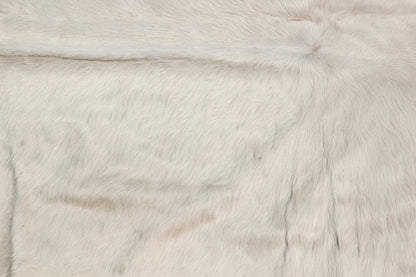 Hand-Crafted White Cowhide Rug from Argentina, Folk Art Style, 1980 — additional view 13