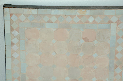 Moroccan Mosaic Tile Bistro Table with Wrought Iron Base – view 3
