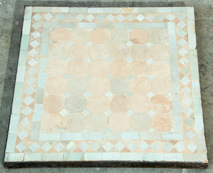 Moroccan Mosaic Tile Bistro Table with Wrought Iron Base – view 4