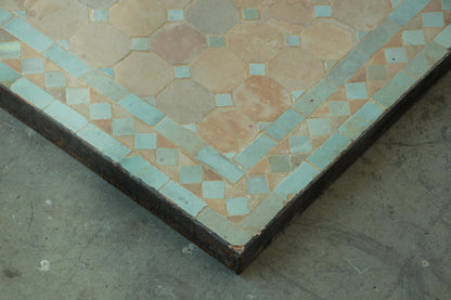 Moroccan Mosaic Tile Bistro Table with Wrought Iron Base – view 8
