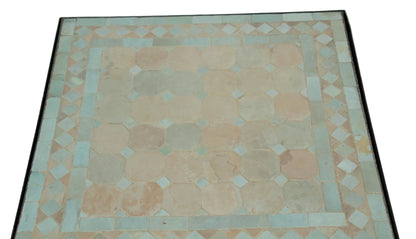 Moroccan Mosaic Tile Bistro Table with Wrought Iron Base – view 14