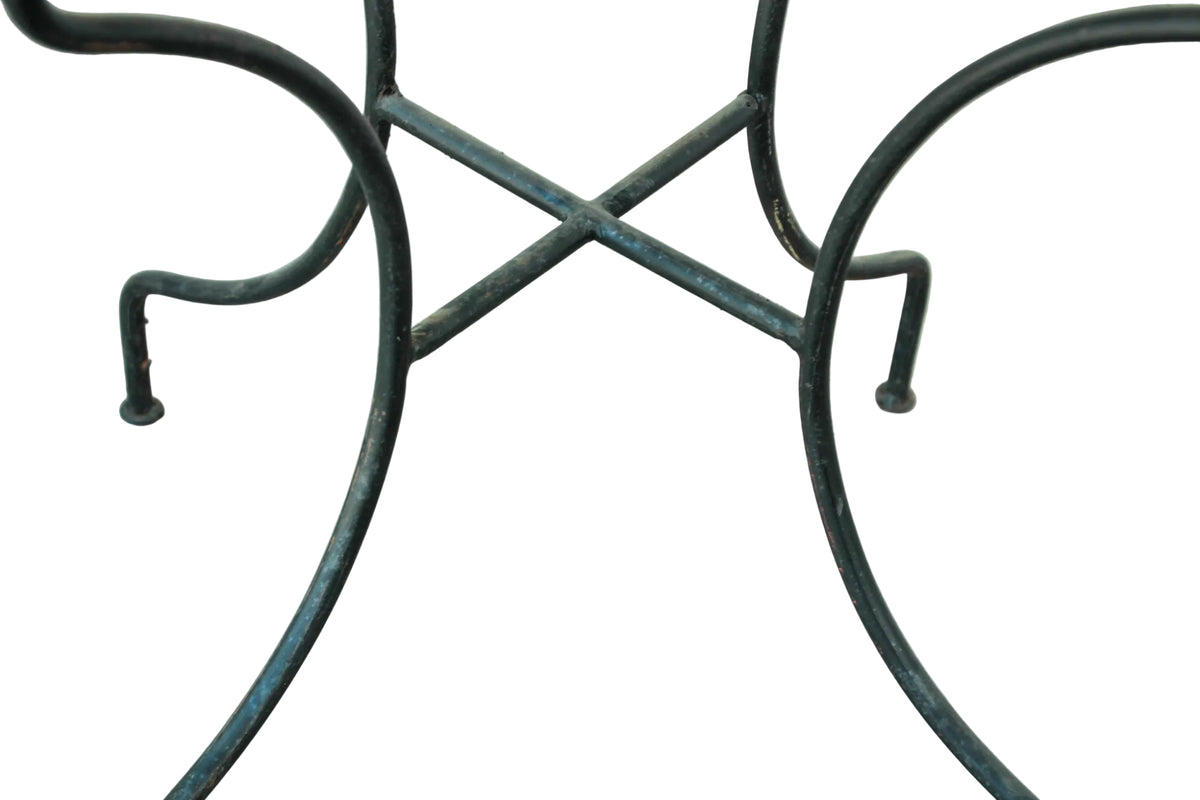 Moroccan Mosaic Tile Bistro Table with Wrought Iron Base – view 16