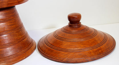 Asian Burmese Carved Wood Temple Offering Lidded Box — additional view 8