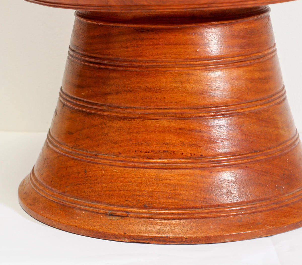 Asian Burmese Carved Wood Temple Offering Lidded Box — additional view 4