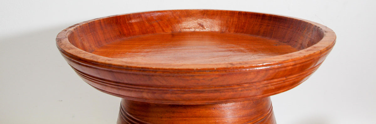Asian Burmese Carved Wood Temple Offering Lidded Box — additional view 7