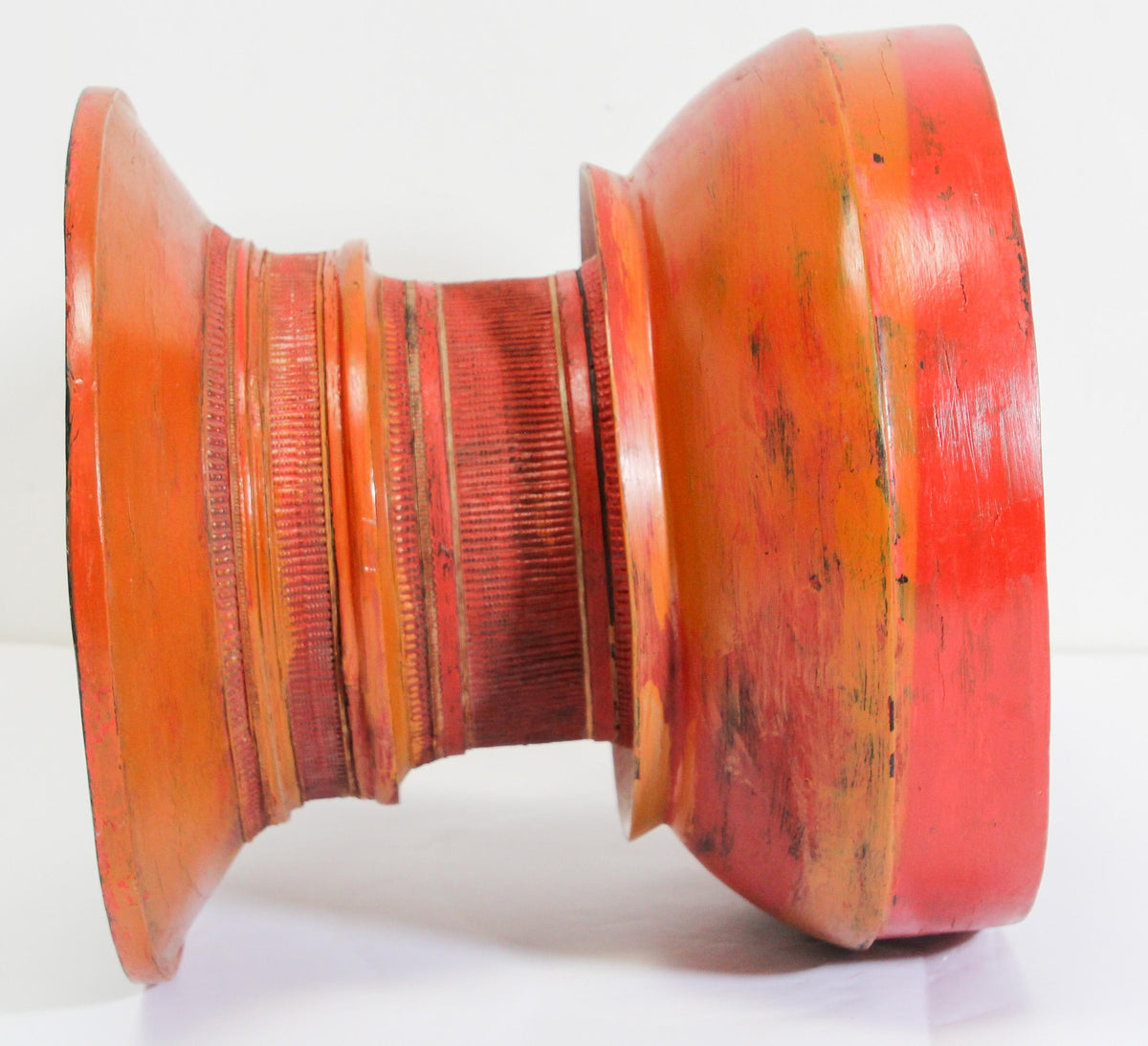 Burmese Red Lacquered Temple Offering Box, Carved Bamboo, 1940 — additional view 14