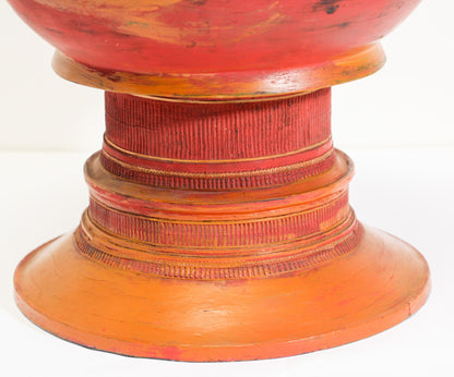 Burmese Red Lacquered Temple Offering Box, Carved Bamboo, 1940 — additional view 9