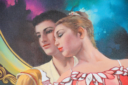 Mid-20th Century Signed Oil Painting of Classical Ballet Dancers — additional view 3
