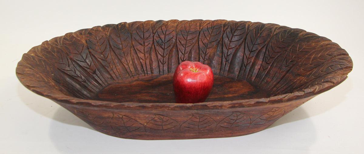 Large Hand-Carved Tribal Wooden Bowl from the Batak of Sumatra — additional view 14
