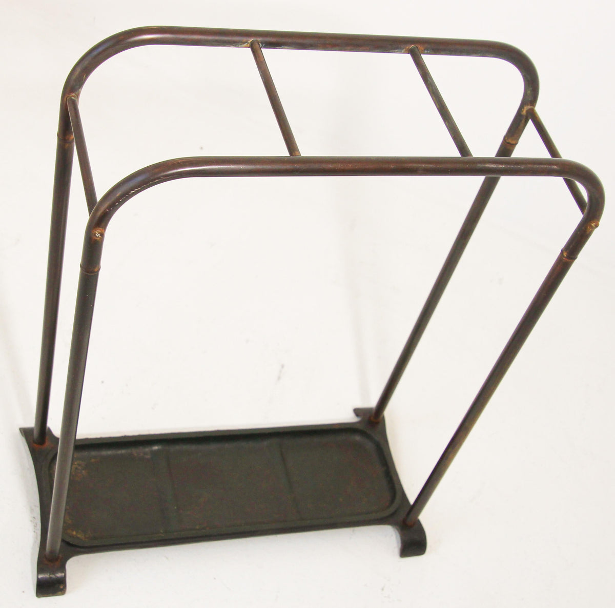 Victorian Antique Brass and Cast Iron Umbrella Stand Valet — additional view 12