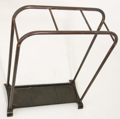 Victorian Antique Brass and Cast Iron Umbrella Stand Valet — additional view 12