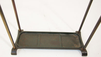 Victorian Antique Brass and Cast Iron Umbrella Stand Valet — additional view 6