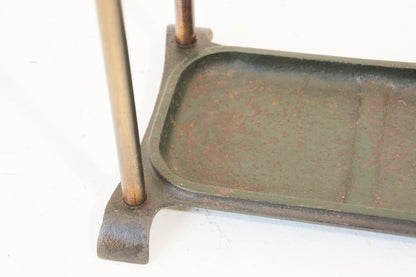 Victorian Antique Brass and Cast Iron Umbrella Stand Valet — additional view 7