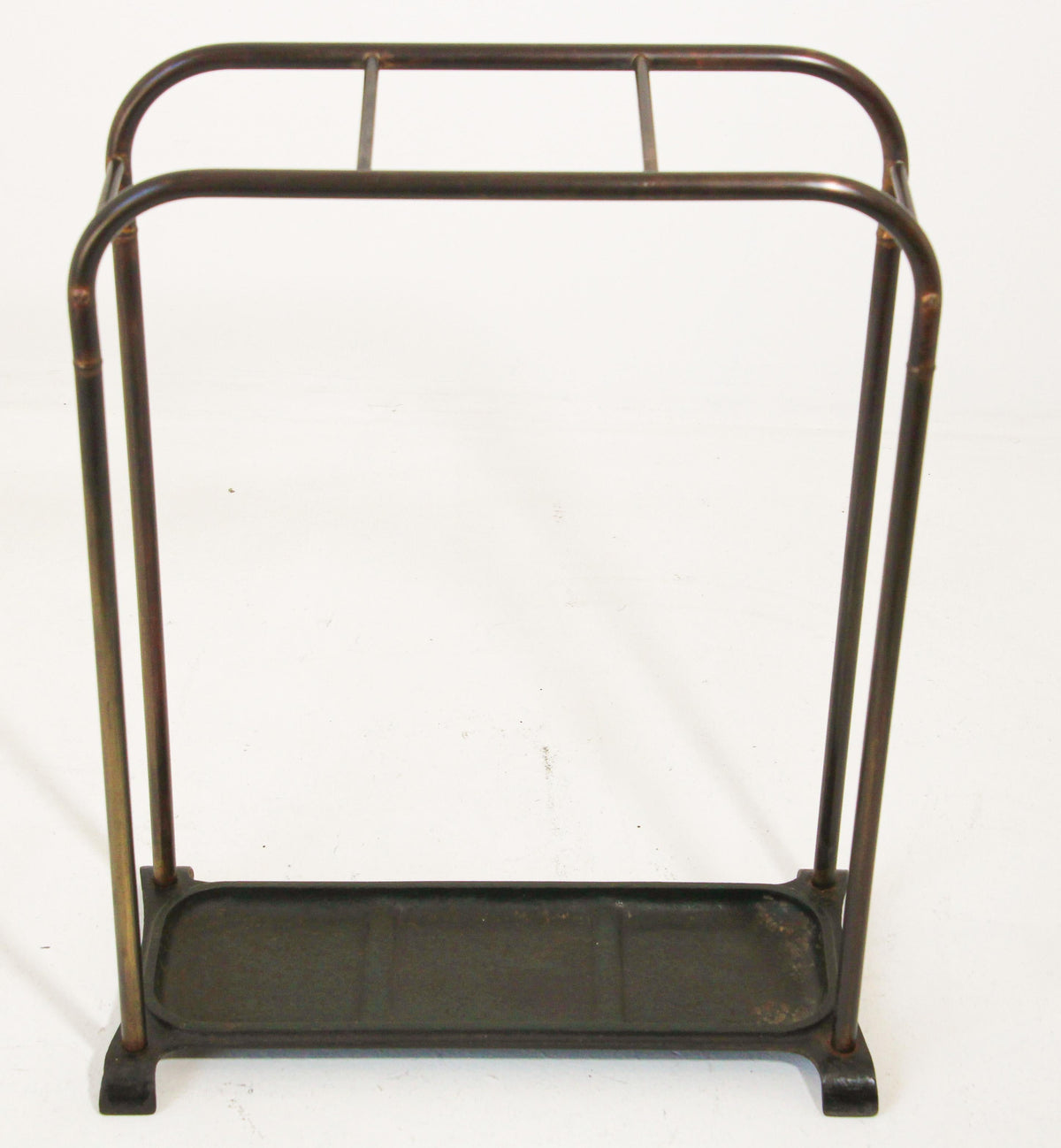 Victorian Antique Brass and Cast Iron Umbrella Stand Valet — additional view 14