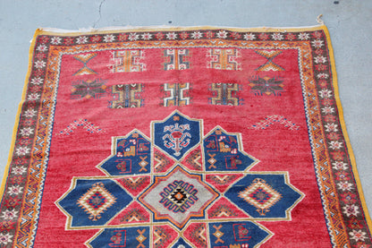 Vintage Handwoven Berber Rug by Weaver Tribes of Morocco, Wool, 1960s — Morocco