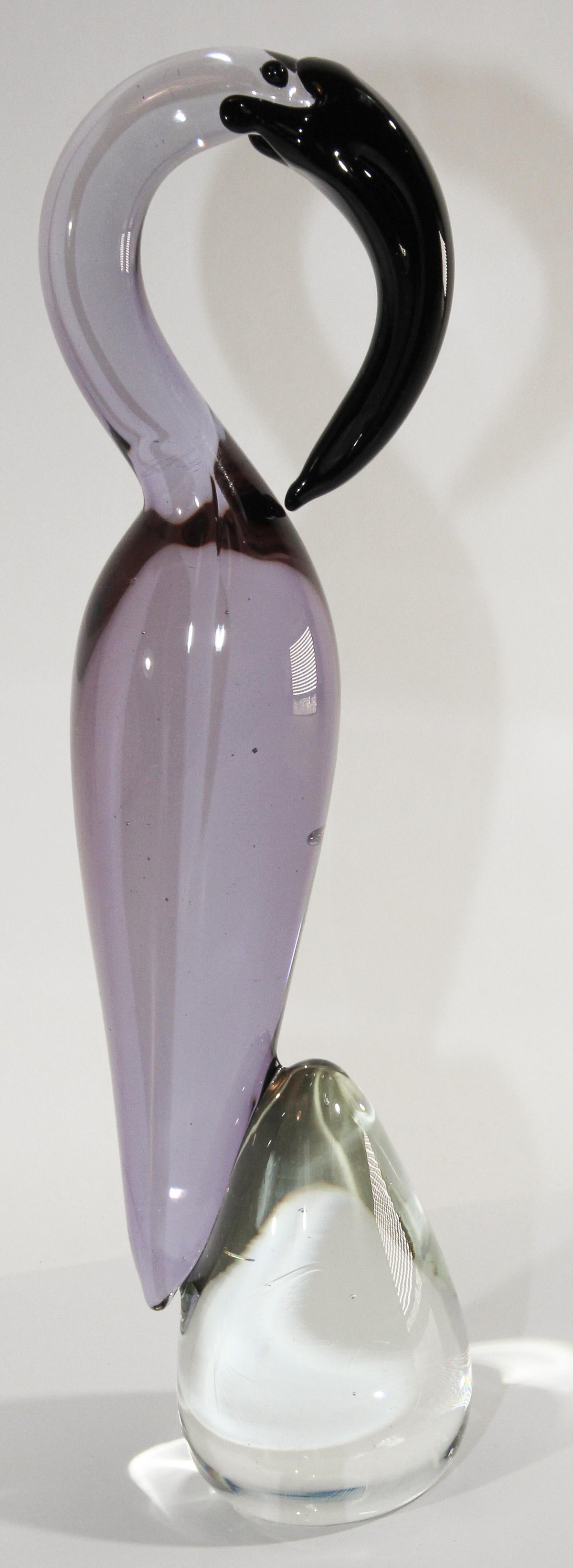 Murano Art Glass Crane Sculpture Hand Blown Venetian Italian Crystal Glass — additional view 14