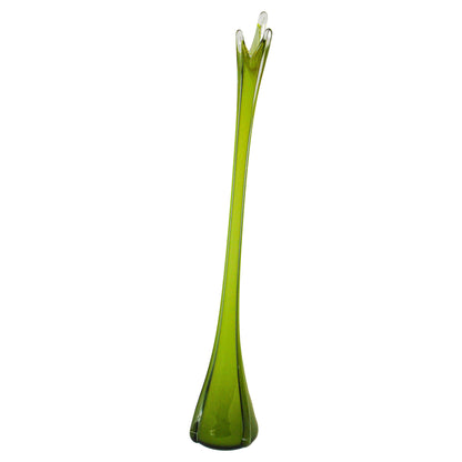 Emerald Green Murano Glass Vase Archimede Seguso style 1960s — Italy
