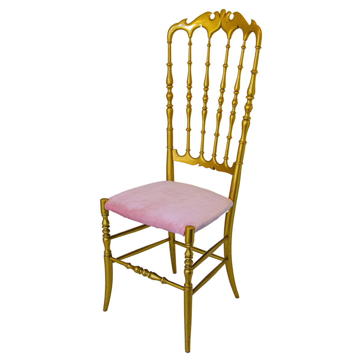 Gilt Wood Chiavari Side Chair by Giuseppe Gaetano Descalzi, 1960s — Italy