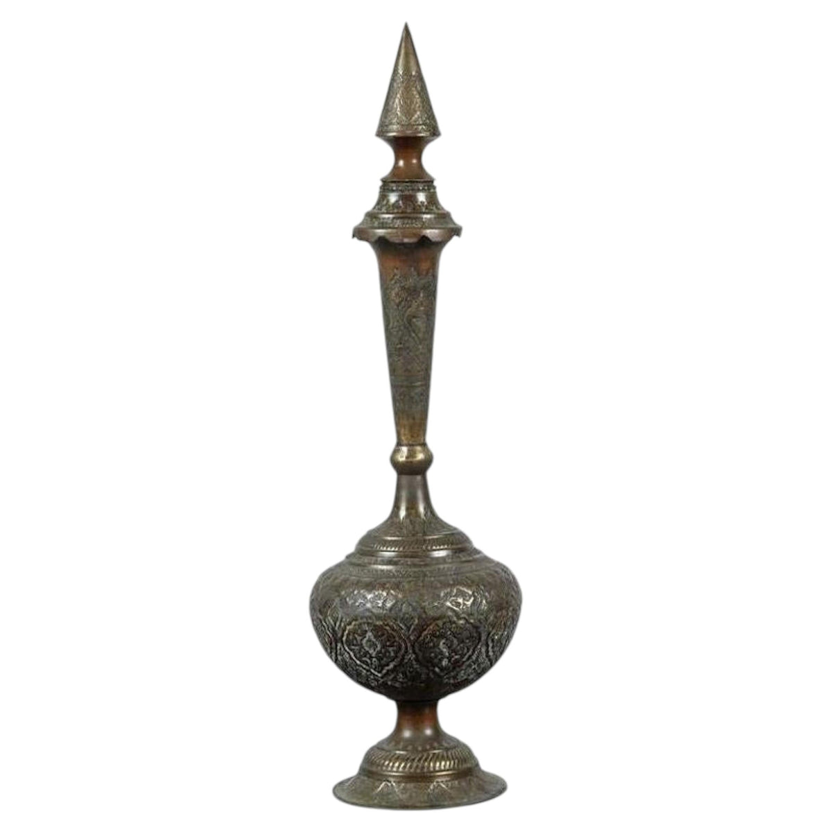 Indo-Persian Decorative Copper Urn