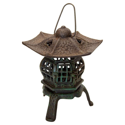 1940s Japanese Iron Pagoda Candle Lantern, Hand-Crafted Japonisme — Japan