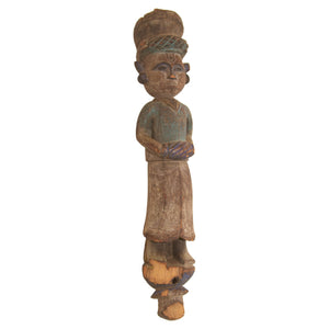 Antique Architectural Hand Carved Wood Temple Sculpture from India