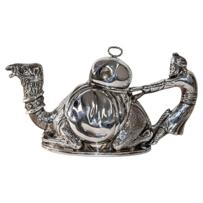 Camel Form "Karawan" Silver-Plated Teapot by Mariage Freres Paris France — France