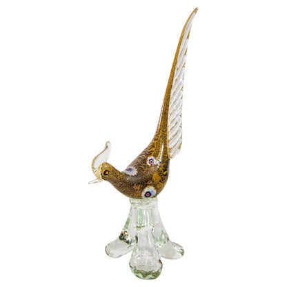 Italian Murano Art Glass Pheasant Bird Sculpture 1960s — additional view 2