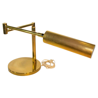Koch & Lowy Brass Swing Table Lamp, Mid-Century Modern, USA, 1970s — United States