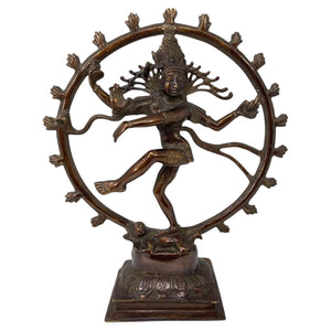 Asian Dancing Hindu Bronze Copper Shiva Nataraja Circa 1950
