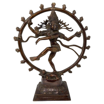 Asian Dancing Hindu Bronze Copper Shiva Nataraja Circa 1950 — main image