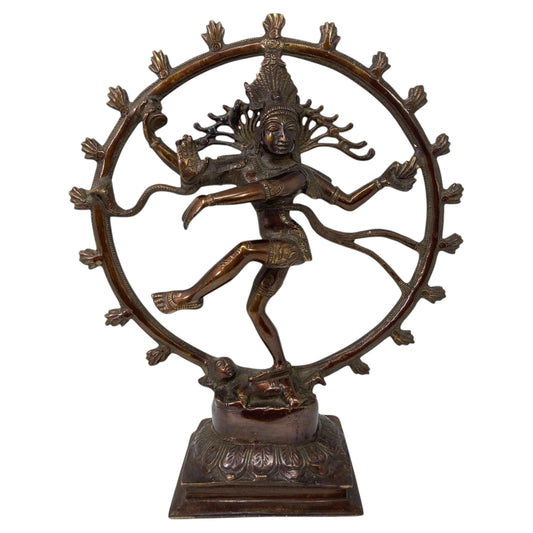 Asian Dancing Hindu Bronze Copper Shiva Nataraja Circa 1950 — main image