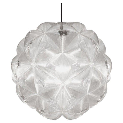 Tom Dixon Lens Clear Polycarbonate Globe Pendant Chandelier, Discontinued