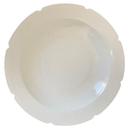 Chinese Asian White Ceramic Platter Bowl Scalloped Rim Huge Heavy 18.25 in. D. — additional view 2