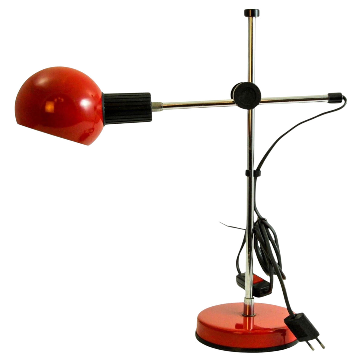 Postmodern Red Table Lamp by Veneta Lumi Italy 1970s — main image