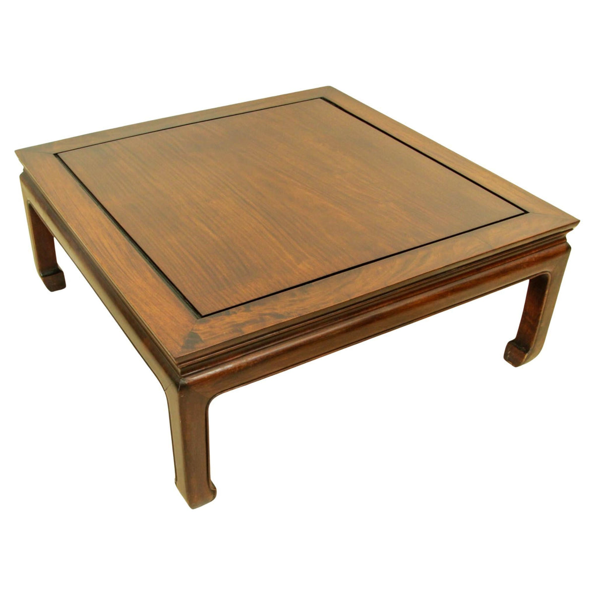 Vintage Rosewood Ming Style Chinese Coffee Table Solid Elm Horse Hoof Leg — China