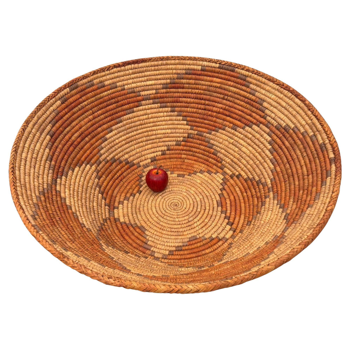 Large American Western Basket Vintage Woven Reed 1950s — additional view 8