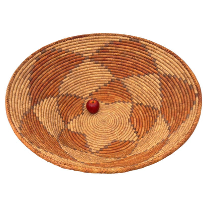 Large American Western Basket Vintage Woven Reed 1950s — additional view 8