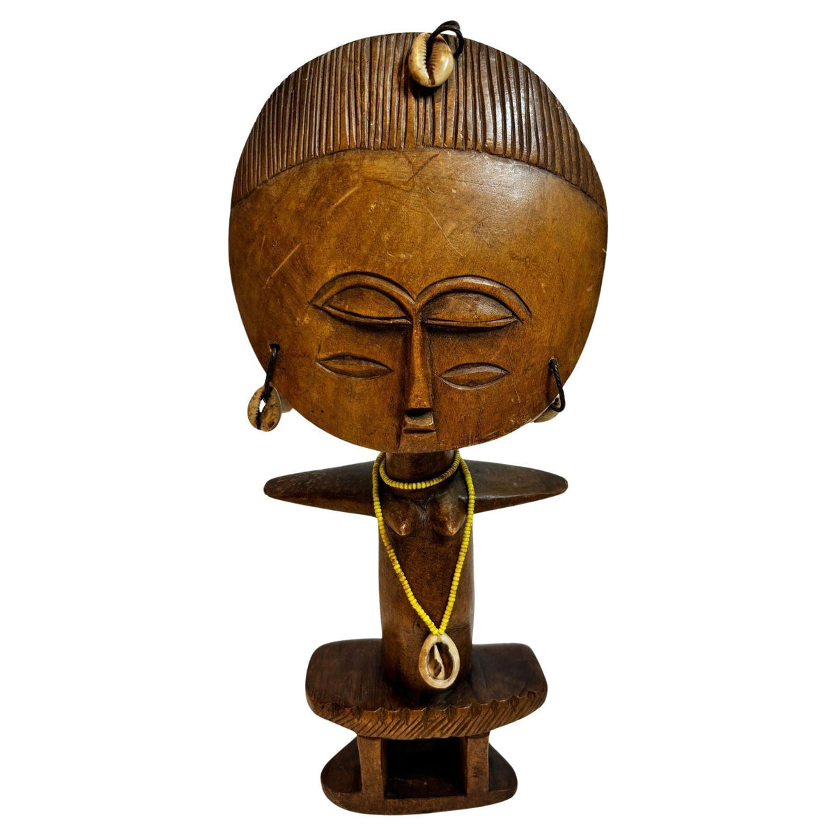 Ashanti Akua’ba Fertility Figure with Cowrie Shells, Ghana, circa 1930 — additional view 13